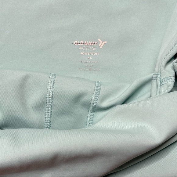 Old Navy Med-Support PowerSoft Racerback Sports Bra Sage Green Sz 4X - Picture 2 of 15